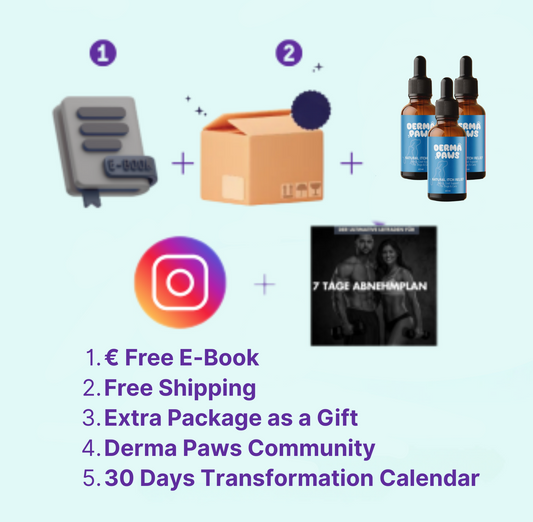 2× Gratis + Derma-Paws Gruppe +  30-Tage Pets Plan