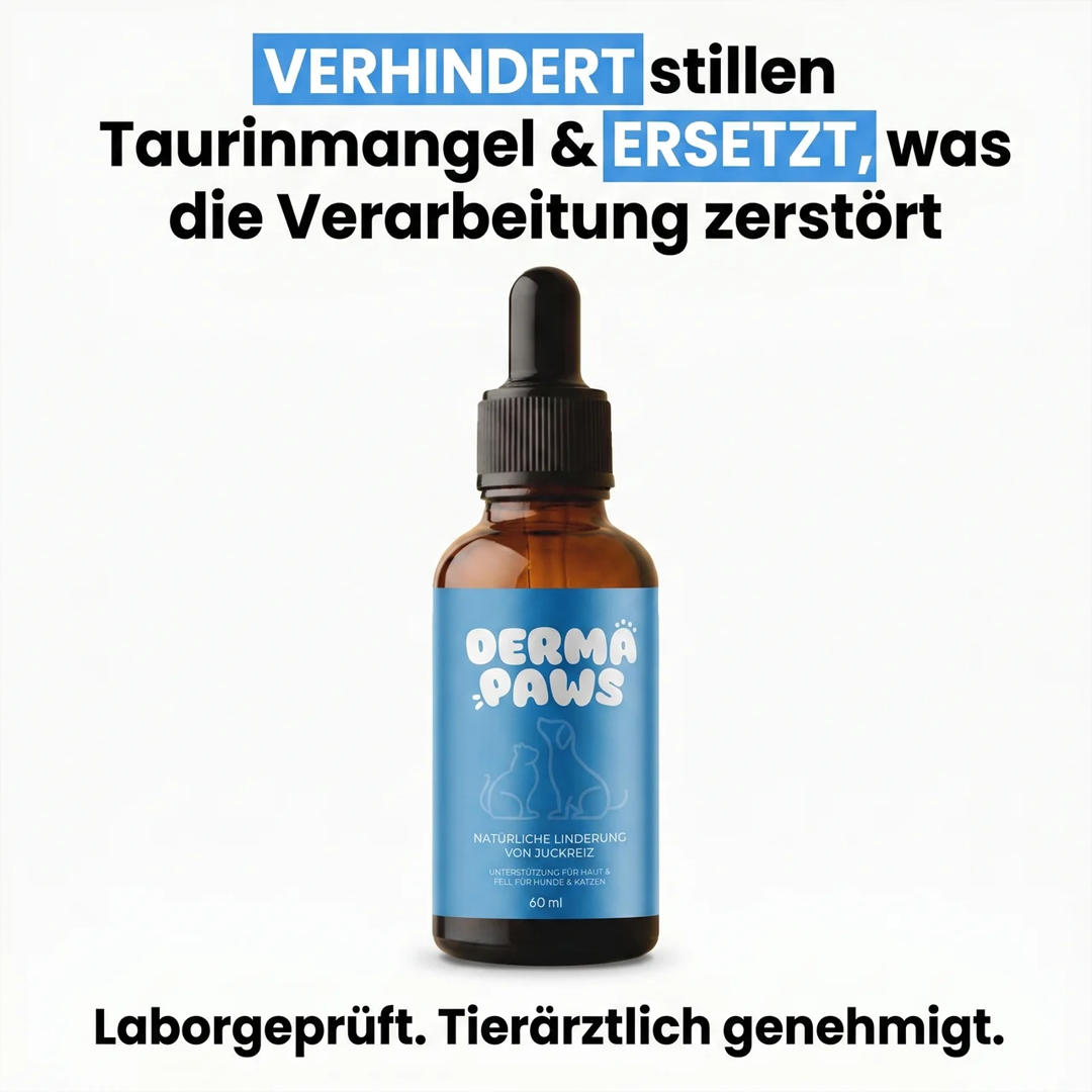 DermaPaws – Von Tierärzten empfohlene Tropfen für Katzen mit Taurin