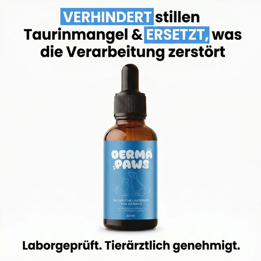 DermaPaws – Von Tierärzten empfohlene Tropfen für Katzen mit Taurin
