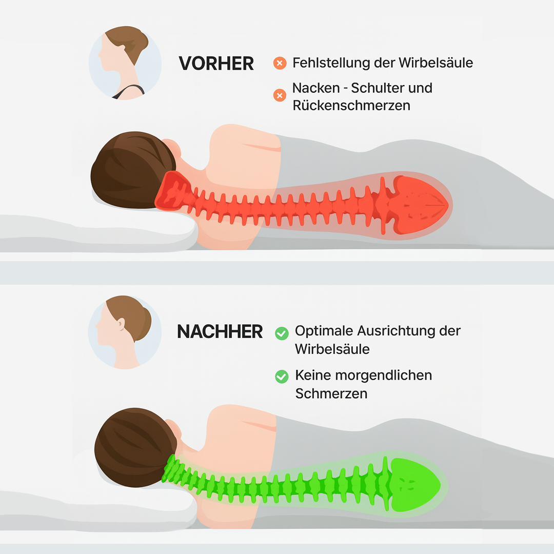 WunderKissen -  Schlafen Sie tief ein & Wachen Sie frei auf.